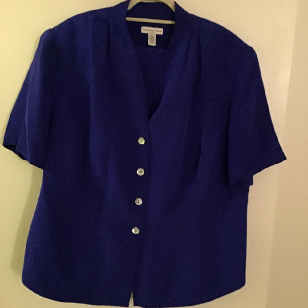 Two piece silk suit